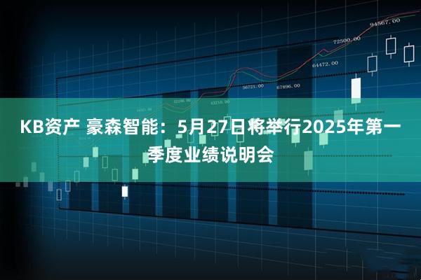KB资产 豪森智能：5月27日将举行2025年第一季度业绩说明会