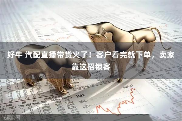 好牛 汽配直播带货火了！客户看完就下单，卖家靠这招锁客